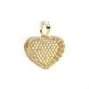 El nuevo y popular colgante de plata esterlina 925 y la perla de oro con corazón resplandeciente es adecuado para la pulsera de joyería primitiva Pandora DIY para mujer