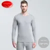 Designer Long Johns Ensemble de sous-vêtements thermiques en coton pour hommes, jeunes femmes, base de couleur unie, laine de coton M-3XL