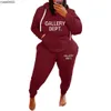 Winter Women Tracksuits letter printed Hooded Sweater Pants Suits Casual Long Sleeve Two Piece Set plus size cy99
