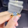 Cluster Rings KJJEAXCMY Fine Jewelry S925 Sterling Silver Inlaid Natural Blue Topaz Girl Noble Ring Support Test Chinese Style With Box