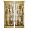 Tenda Antico Egitto Totem retrò Murale Tende in tulle per soggiorno Camera da letto Tende per finestre trasparenti trasparenti