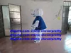 Long Fur Blue Coat Polar Bear Mascot Costume White Sea Bear Adult Character Theatrical Performance Etiquette Courtesy ZX2370