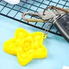 Fidget Sensory Toys Christmas KeyChain Push Bubble Party Favor Key Rings Hang speelgoed Grappig Anti-Stress Relief Gift