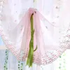 Curtain Roman Curtains Sheer Kitchen Door Window 1pc Liftering Blinds Water Soluble Embroidered