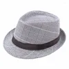 Bérets vintage des chapeaux de soleil pour hommes vintage plaidages jazz plaids fedoras chapeau panama plage cap plage classiques hommes femmes multicolores facultatifs