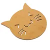 Table Mats 14.8 14.8cm Wood Wooden Cute Shapes Insulation Heat Mat Dining Cup Placemat Decor Pot Bowl