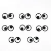 Notions Iron on Patches Black White Cartoon Eyes Embroidered Patch Funny Small Appliques Stickers DIY Clothing Jackets Shoes Sewing Craft Decoration