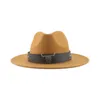 Chapéus de boinas para homens homens fedora abrangente cinto sólido cowgirl western cowgirl panamá jazz caps macho capeau femme