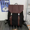 Computer Backpack Fashion Flace Dubbele schouder Korte Afstand Travel Canvas Bag Male studenten Junior School Studenten