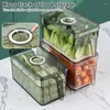 Storage Bottles Food Container Vegetable Fruit Crisper Box With Lid Space Saving Organizer Household Supplies Kitchen Tools