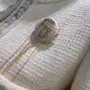 2023 Mabillage de laine pour femmes Tweed Suit Designer Mabe Milan Fashion Fashion Show Designer Robe Cauvre à manches longues Set C10