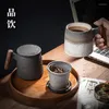 Tassen Kreative Retro-Becher Keramik Große Teetasse Kaffee Handgemachte Keramiktassen Und Geschäftsgeschenkset Bol Traditionnel Chinois