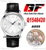 GF Master Date Date A899 Automatic Mens Watch Q1548420 Стальный корпус Белый палоч