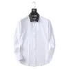 Mężczyźni swobodne koszule luksusowe szczupłe jedwabne koszulki długie rękawy formalne ubranie biznesowe czarne białe 2 kolory rozmiar m-xxxl