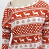 Kadın Sweaters Kadınlar Noel Kazak Elbise Sonbahar Kış Uzun Kollu Omuz Kniteed Casual Pullover Bodycon Jumper Street Giyim