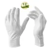 Gants de cérémonie en coton doux blanc, Protection des mains, doublure extensible, pour hommes et femmes, gants de service/serveurs/conducteurs
