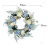 Couronne de fleurs décoratives pour mariage, décoration de porte de maison, belles couronnes artificielles de papillons, décor de noël et de pâques