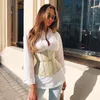 Taille Ventre Shaper Femmes Mesh Corset Top Ceinture Courte Sexy Couleur Unie Moulante Waspie Ceintures Chic Lady Bustiers Tops Femme Gilet 221019