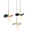 Lampes suspendues Art de fer moderne lumières colorées Macaron LED chevet suspendu chambre salle à manger Loft décor à la maison luminaires