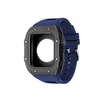 Умные браслетные ремни брони сплав сплав с сплавкой с силиконовой полосой комплект интегрированный корпус watch -полоса Fit Iwatch серия 8 7 6 SE 5 4 для Apple Watch 44 45 -мм браслета