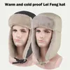 Boinas homens homens capa de ouvido à prova de vento Caps de neve grossos de neve russo Ushanka Bomber Hat Winter