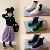 Colore cromatico Kids Martin Boots Autunno Inverno Bambini Chelsea Cadle Boot Toddlers Baby Boys Girls Scarpe Sneaker a piattaforma morbida