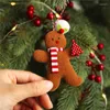 Christmas Decorations 3 Pieces Pendants Cartoon Gingerbread Man Shaped Hanging Artware Home For Shops