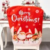 Chair Covers Dining Cap Table Ornaments Room Slipcover Christmas Red English Reusable Decorations For Home