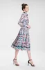 Street Style Abiti European Station Spring and Autumn Show 2022 New Fashion Women's Middle length Printed Dress Fashion