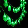 Cordes 10M 100 LED Artificielle Faux Plantes Feuille Verte Guirlande Lumière Extérieure Vigne Fée Chaîne Pour La Maison Cuisine Jardin Décoration Murale