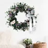 装飾花ウェディングリースフラワーホームドア装飾美しい蝶の人工花輪クリスマスイースター装飾