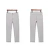 Men's Pants Simple Stylish Solid Color Petite Trousers Breathable Men Minimalistic For Autumn