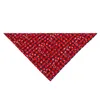 Colliers de chien pour petits chiens personnalis￩s S Size Pet Triangle de No￫l Triangle serviette Plaid Snowflake Mod￨le Bienvenue Home Man