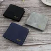 Portefeuilles Slim Thin Wallet Business Short Leather Purses Bifold Money Clip ID Card Holder Men