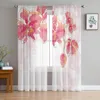 Gordijn Orchid Stenen Bamboe Zen Tule Doorschijnende Gordijnen Voor Woonkamer De Slaapkamer Moderne Voile Organza Decoratieve Gordijnen