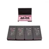 거짓 속눈썹 포장 상자 커스텀 로고 도매 실제 밍크 속눈썹 간단한 블랙 핑크 반짝이 저장