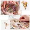 Opakowanie prezentów 90pcs Wróżki naklejki vintage Butterfly Flower Plant Scrapbooking Naklejka Przezroczyste botaniczne zapasy estetyczne dla DIY rzemiosło