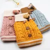 Hundkläder Classic Sticked Pet Sweater Sweet Color Clothes For Small S Winter Year's Jacket Without Hides Cat Clothing 221111