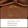 Luxe retro vierkant smaragd ketens sieraden voor meisjes gepersonaliseerd cadeau eenvoudige en modieuze sieraden