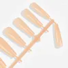 Falska naglar 240st Long Square Fake Ice Transparent Nail Tips Naken Extension f￶r Manicure Stick-On DropShpPing Partihandel