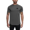 Hommes t-shirts hommes maille tendance vêtements décontractés course respirant Cool t-shirt hauts manches courtes Fitness séchage rapide