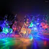 خيوط عيد الميلاد الغزلان LED Fairy Lights USB/بطارية طاقة عيد الميلاد إكليل سلسلة الضوء 1.5M 3M ELK الرنة ديكور العطلات