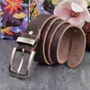 Belts Stainless Steel Belt Buckle Luxury Leather Men Ceinture Genuine Men's Wide Long For SBT0016