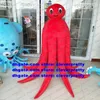 Red Octopus Cuttlefish Mascot Costume Sepia Devilfish Octopoda Squid Squid Adult Cartoon Greetings Company Kick-Off ZX2878