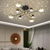 Kroonluchters modern eenvoudig led plafond kroonluchter lichten levende eetkamer slaapkamer villa appartement indoor verlichting lampen op afstand dimmen