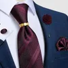 Neck Ties Designer Men's Luxury Gold Black Paisley Silk Pocket Square Brooch Business Wedding Gfit For Men DiBanGu 221110