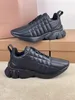 Scarpe sportive da uomo in pelle trapuntata di marca famosa Controlla pelle di vitello leggera Sneakers classiche nere bianche Chunky Rubber Runner Sport eu38-46