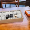 Watch Boxes Display Box 12 Grid Wristwatch Storage Case Organizer Holder With Pillow