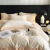 Bedding Sets Double Suede Duvet Cover Flannel Warm Class A Winter Milk Fleece Four-Piece Set Wholesale Coral Thickened
