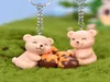 Boned Mini Teddy Bear Doll Chazchain Novidade Girls Cartoon Corrente de chaves pequenas de animais na bolsa de estudante Binket Jewelry Party Gift